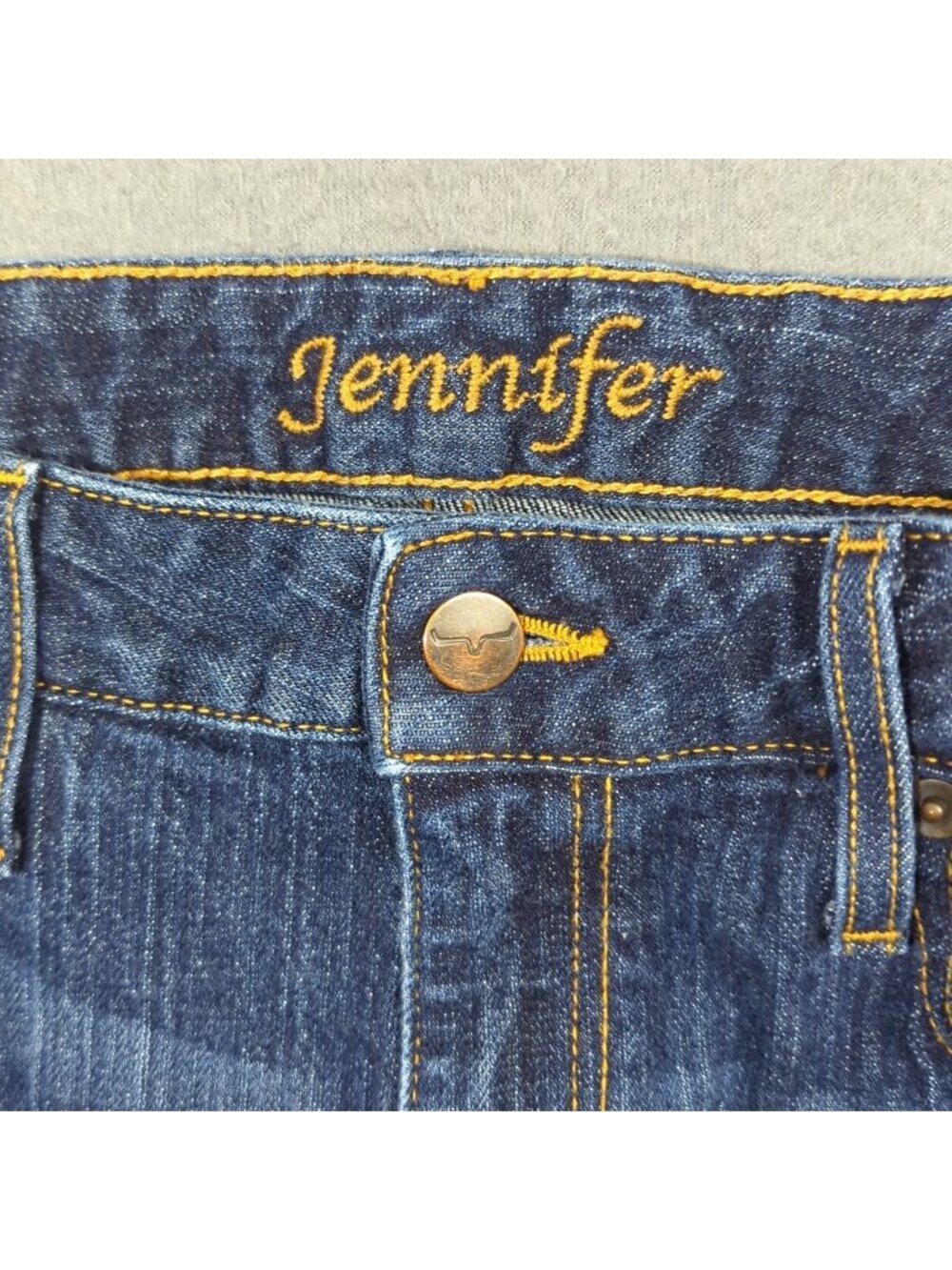 Kimes Ranch Jeans Women's 6x32 Blue Jennifer High Rise Wide Flare Leg Western